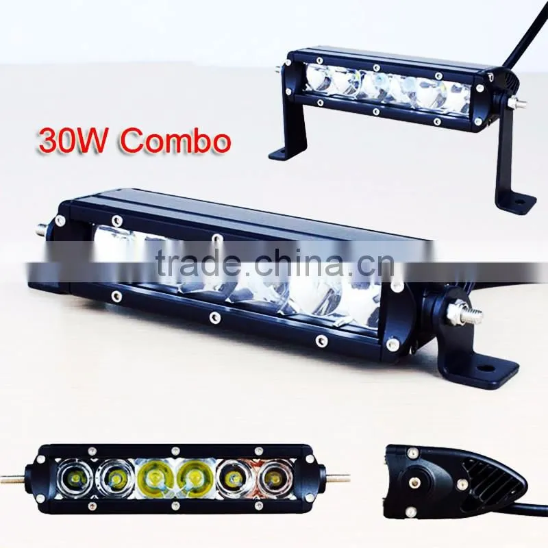 6" 30W Long Distance Single Row cre-e Led Light Bar Combo light