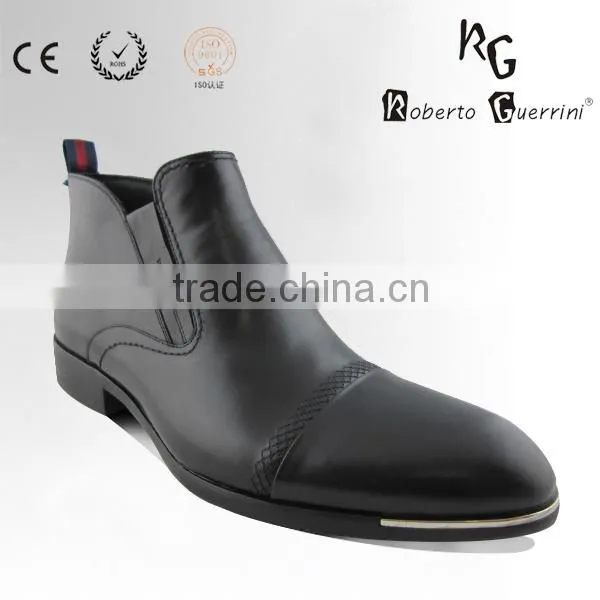 hot sale Black Leather ankle Boots