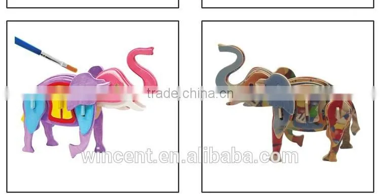 Heat Transfer Printing Giraffe 3D Wooden Puzzle