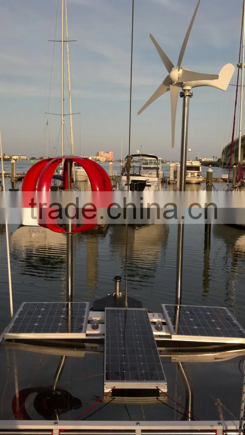 100w 200w small 12/24v red vertical wind turbine generator