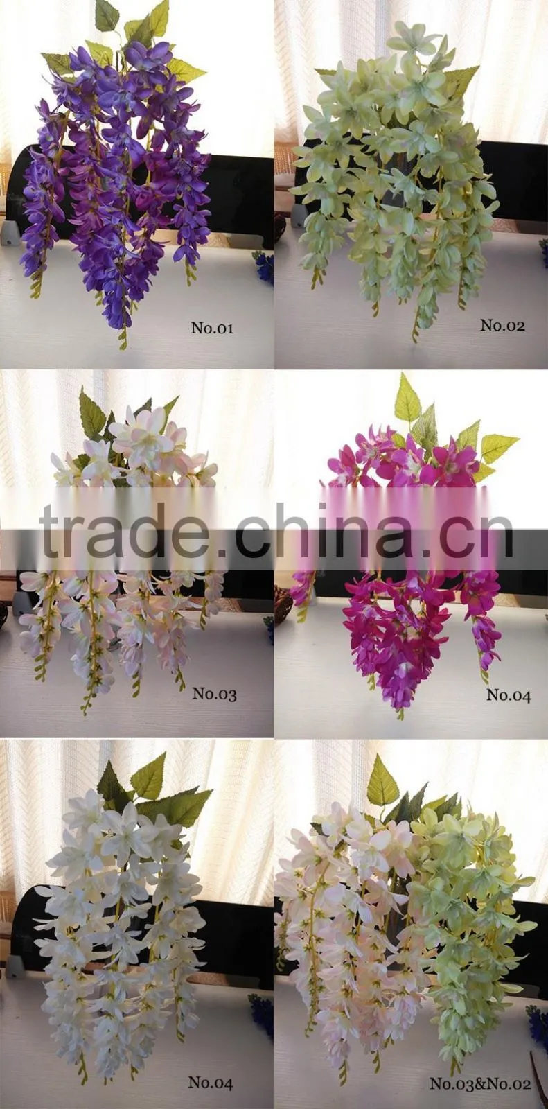 china factory artificial wisteria fabric flower