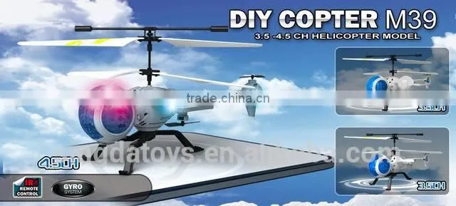 Hot M39 DIY RC Helicopter Model 3.5CH-4.5CH For Kids