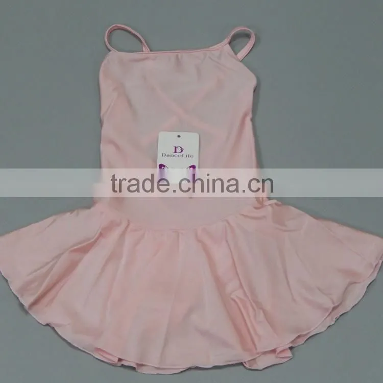C2123 Ballet Dance Girls Camisole Leotards With Skirt