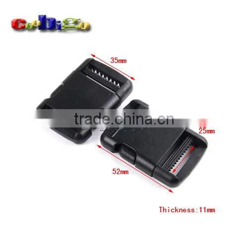 Plastic Single Adjustable Circular Buckle For Tactical Backpack Straps #FLC335-20/25/B-25/30