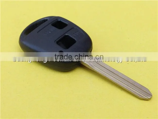 Big Discount Toyota 2 button remote key blank case with metal logo