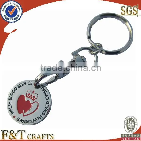 factory metal custom trolley token coin keychain