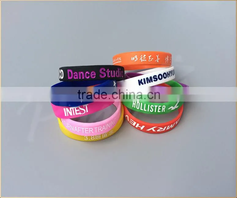 Advertising custom silicon wristband rubber bracelet