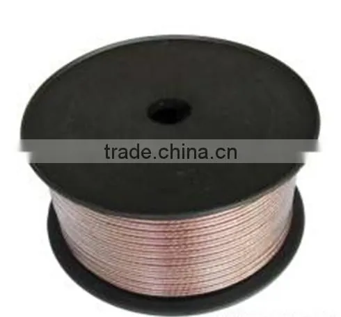 hot sale PVC transparent flat parallel speaker cable, electrical wire