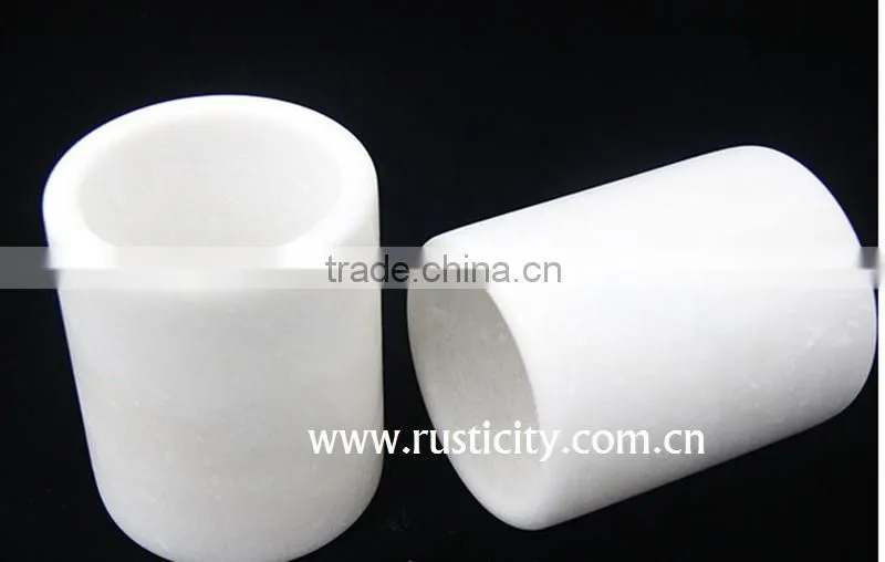 Factory direct wholesales Italy carrara white marble candle jars