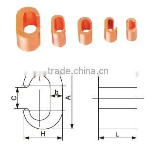 C Type Copper Wire Connecting Clamp/ Electrical Earth Grounding Cable Copper Clamp