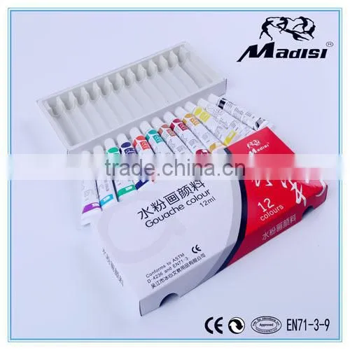 Non-toxic student drawing gouache color set