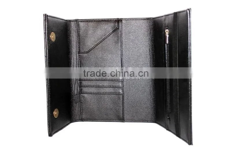 black soft card holder