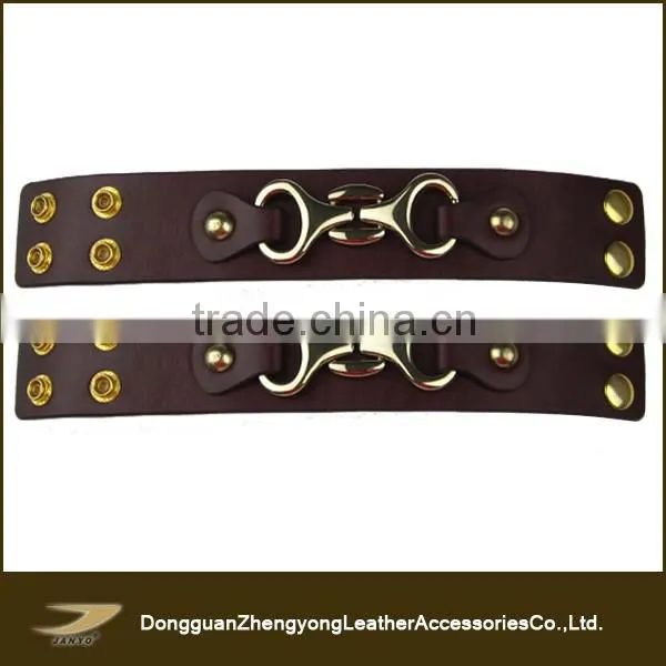 Latest popular fashion leather cuff bracelet for men