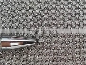 Chain braid ring mesh for building exterior and interior decoration
