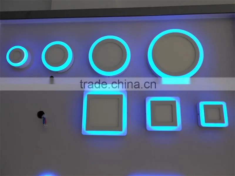 round LED panel light white +blue bi-color two color LED decorative ceiling lihgt 2016 hotsale exporting product made in China