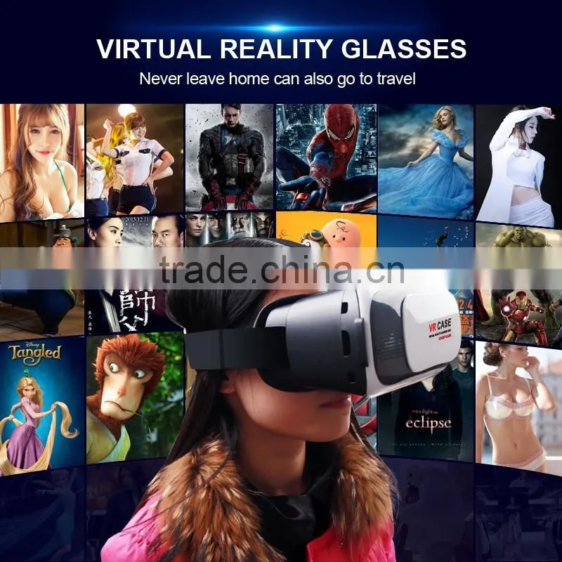 Hot sale newest generation vr case 3d virtual reality helmet for apple/android/xbox/psp