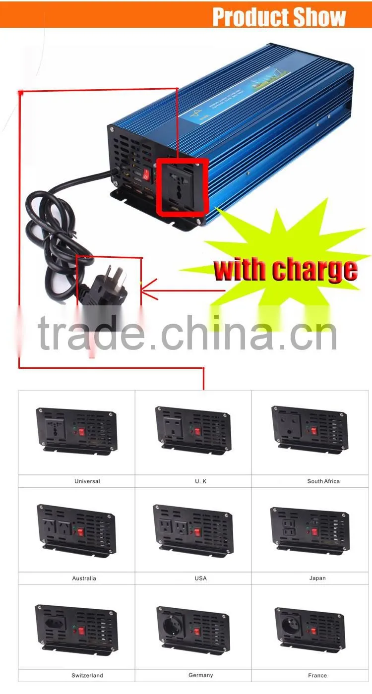 Chenf 5000W DC to AC Low consumption Adjustable Charger Off Grid Pure Sine Wave Inverter With Charger