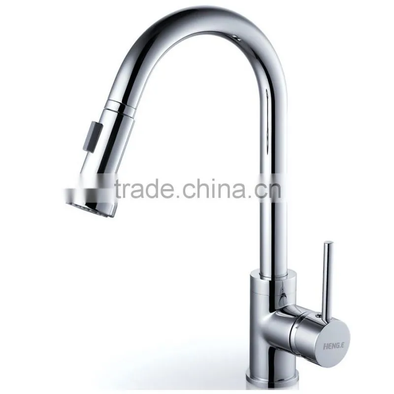 Unique hot selling design brass material chrome modern kitchen faucet