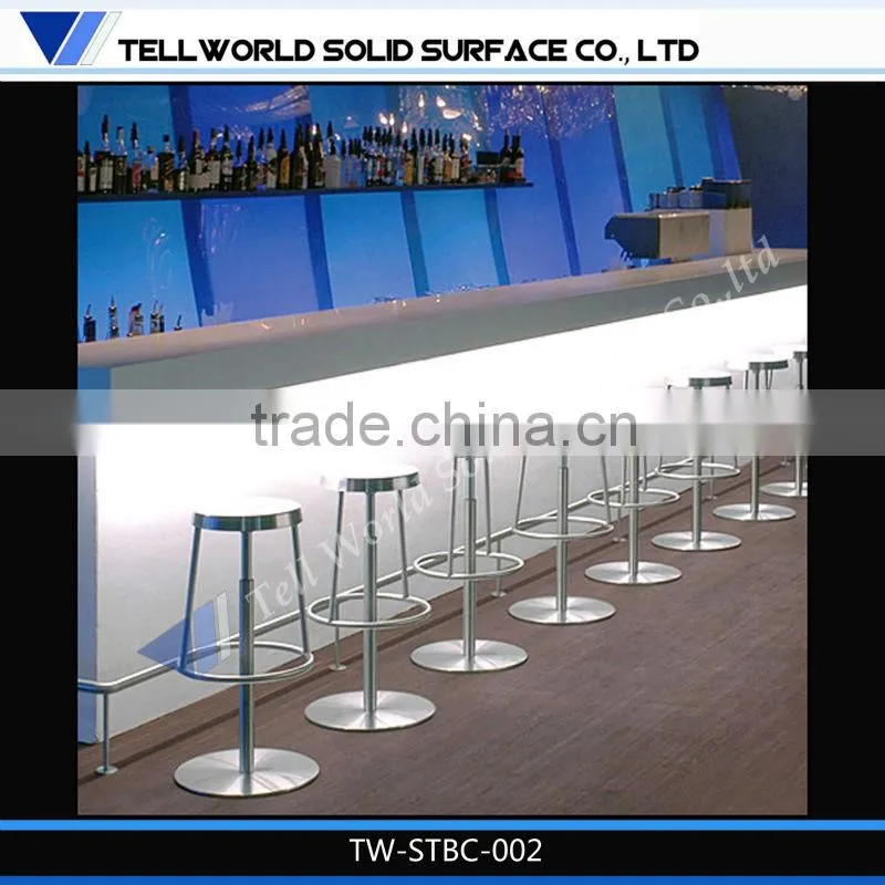 2014 modern fashionable white beauty luxury bar counter designs for sale