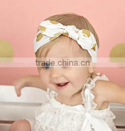 Baby Girl Toddler Sequined Bow Head Wrap Hair Band Striped Turban Headband