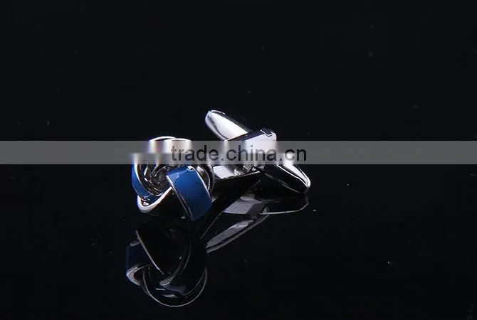 New Arriving Cufflink,Double Color Enamel Knot Cufflink