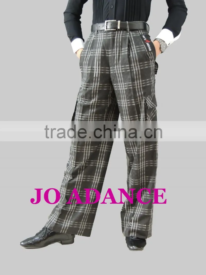 Men dance practice pants Men's ballroom dance pants Men's Exercises clothing Ballroom Clothing Tights