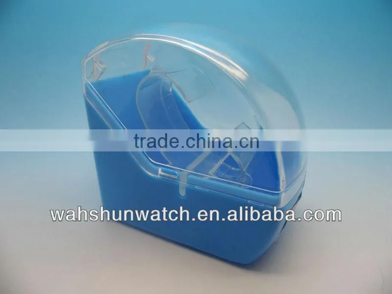2013 custom colors single display transparent plastic box for watch