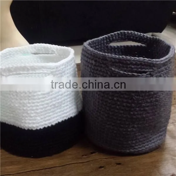 Crochet handmade storage baseket crochet hand basket folder basket set