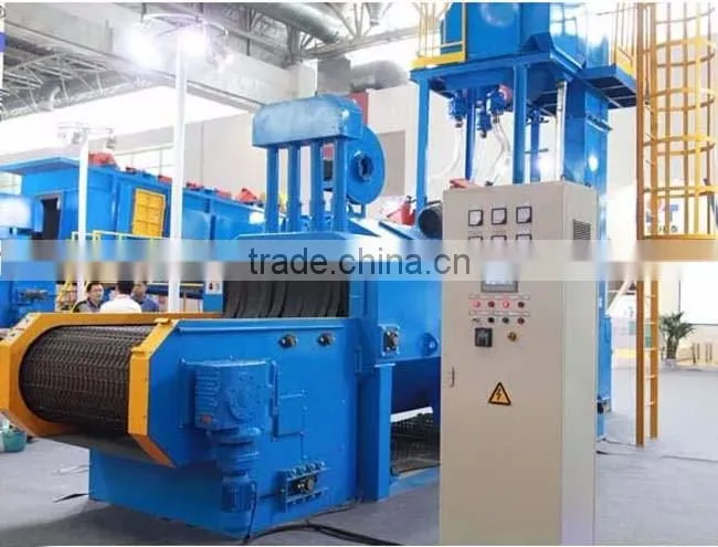 Wire mesh belt wheel blasting machines