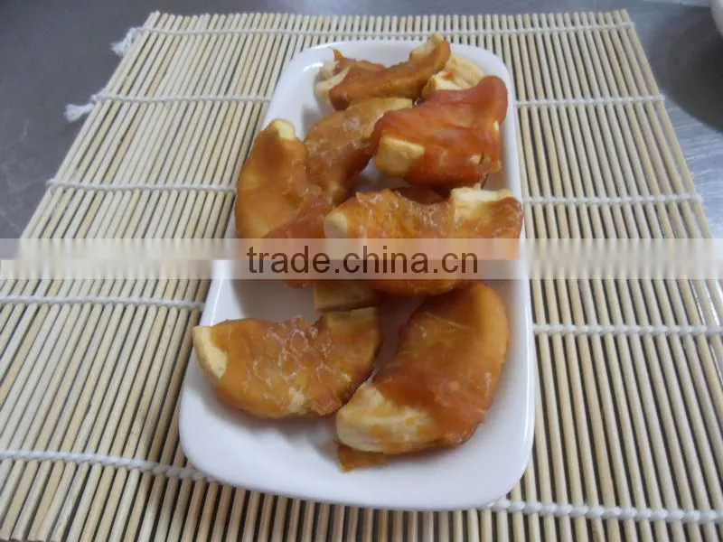 Lamb and Apple Crunch Lamb Jerky Wrapped Apple Chip Dog Treats Dry Pet and Dog Food Factory