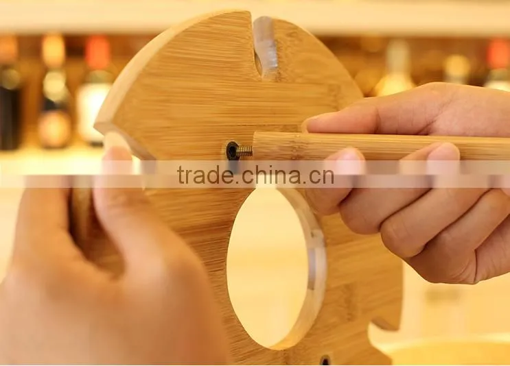 Bamboo wine cup Rack