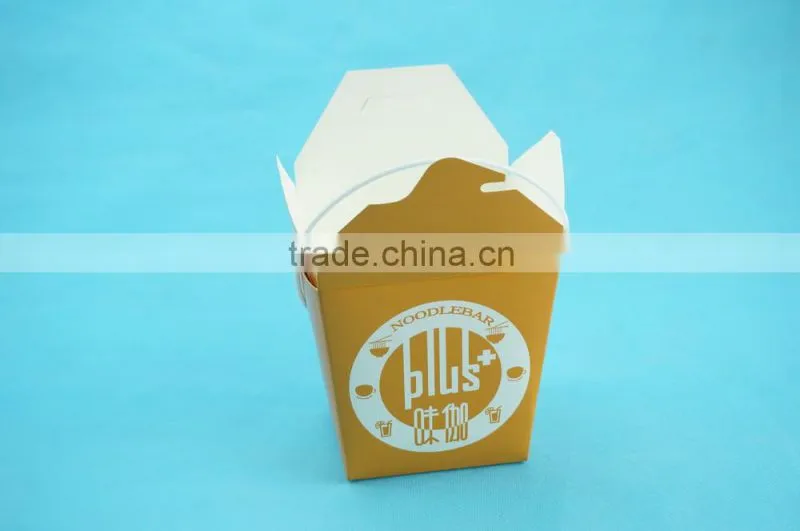32oz Disposable Square Bottom Noodle Box with Handle