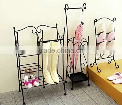 Black iron slippers rack