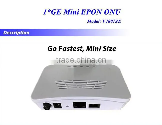 1GE EPON ONU with Mini Plastic White Housing Support DHCP/PPPOE/Static IP/Static Route