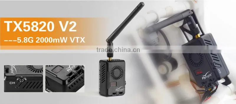G2799 Flysight Black Mamba 5.8Ghz 2W 40ch long range 9Km fpv wireless AV transmitter for rc Hobby