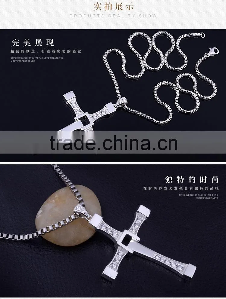 KSTONE 2015 New fashion The Fast and the Furious cross 316L stainless steel pendant
