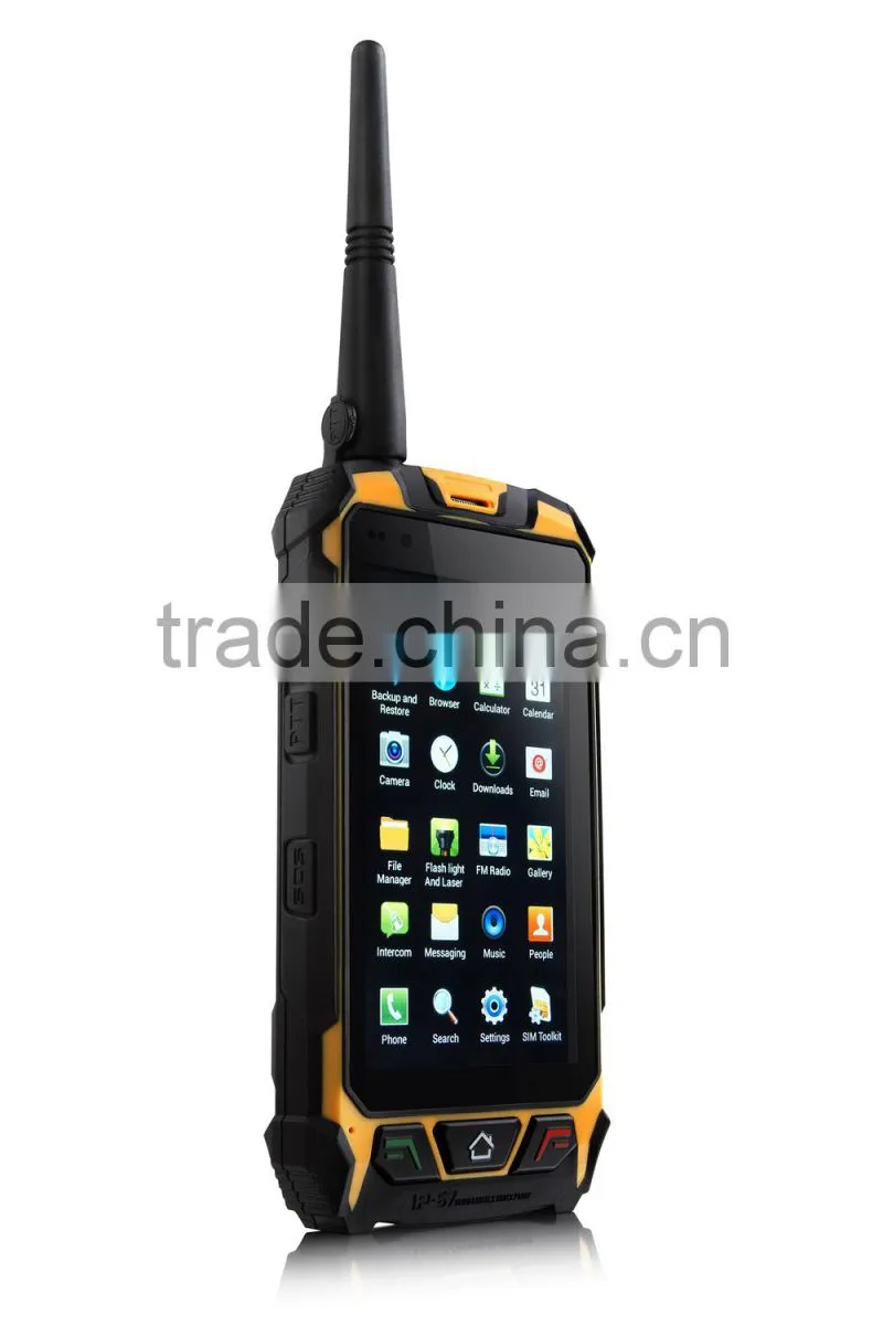 Wakie talkie with tri-proof, rugged phone with shockproof dustproof.
