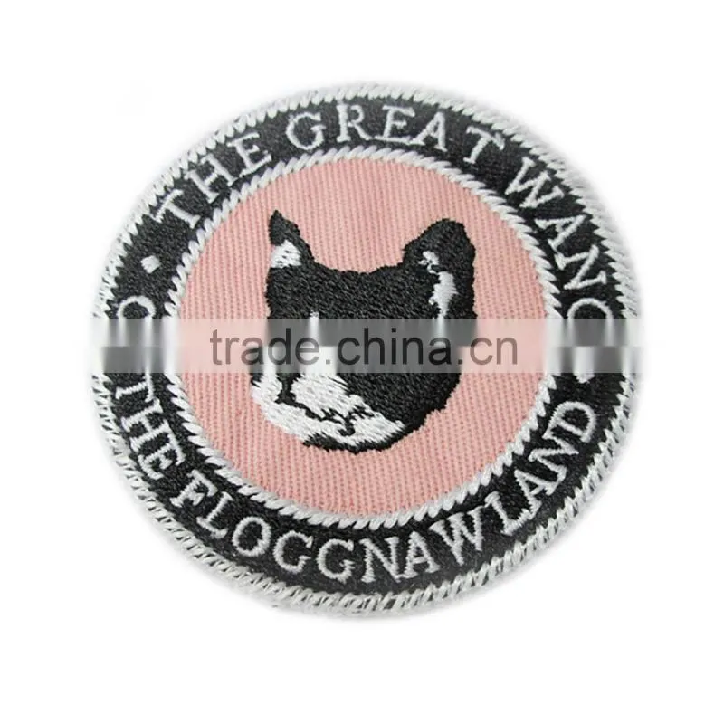 In-house Produced Embroidery Textile Badges, Machine Embroidery Designs Badges Produced in China