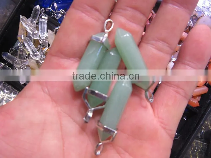 Faceted all kinds pure natural crystal pendant,healing crystal pendant for necklace