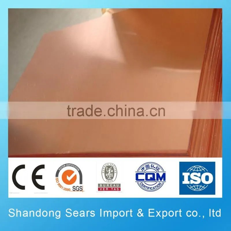 c1100 c10300 c12200 thick copper sheet for roofing copper roof sheet