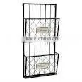 Black newspaper metal racks