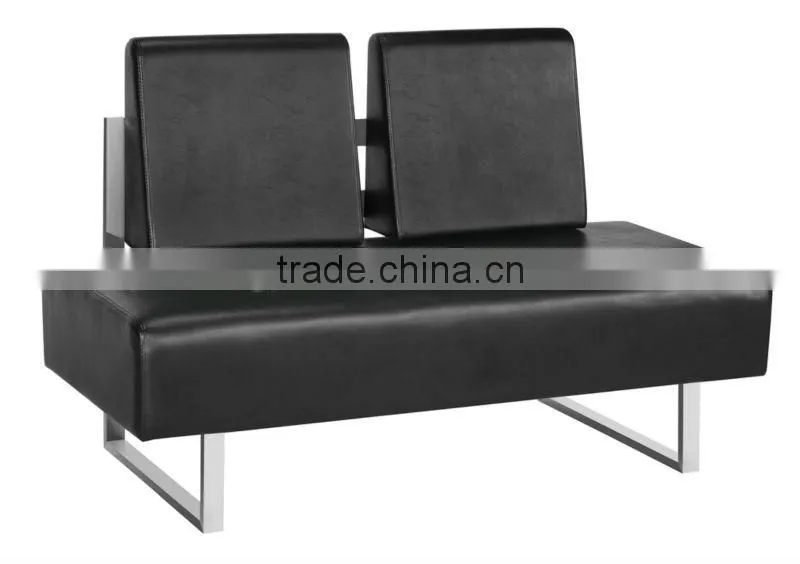 stainess steel salon waiting chair