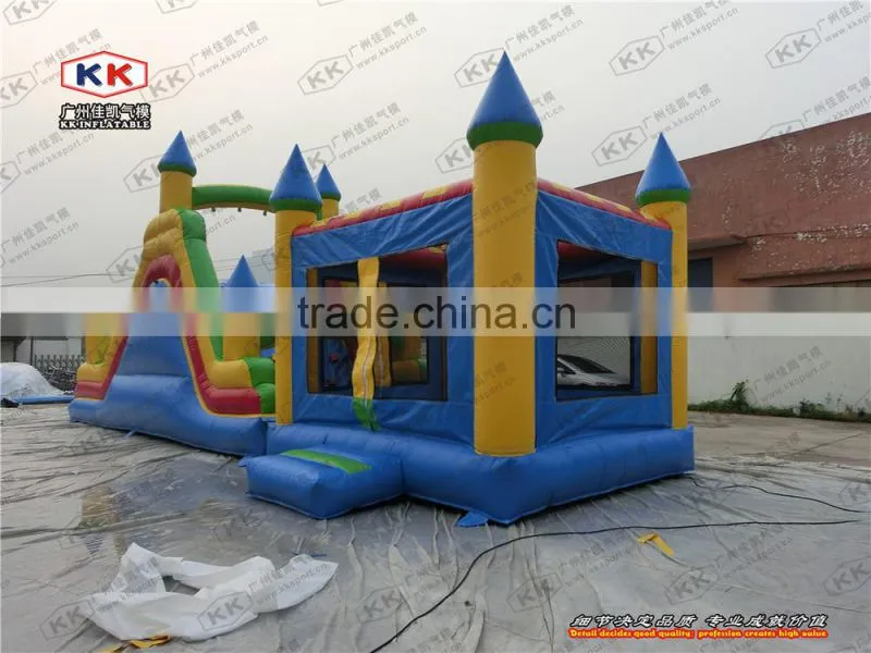 Inflatable Obstacle Castle, Fantastic Fun Filled Inflatable slide obstacle for school