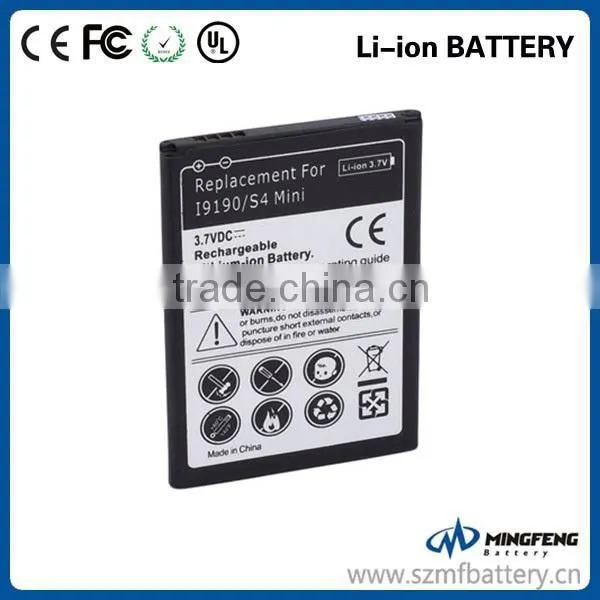 Replacement 1900mAh s4 mini battery for samsung i9190 i9195 smartphone handy akku