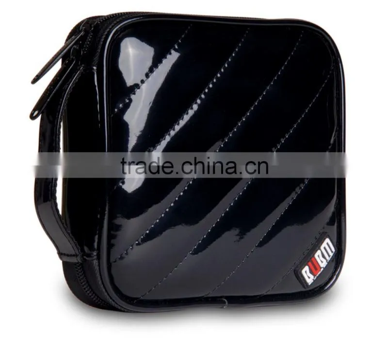 2015 Fashion BUBM PU Leather Black CD DVD Case Wholesale