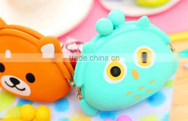 Promotion Gift Custom Logo Colorful Silicone Coin Purse Silicone Rubber Change Purse