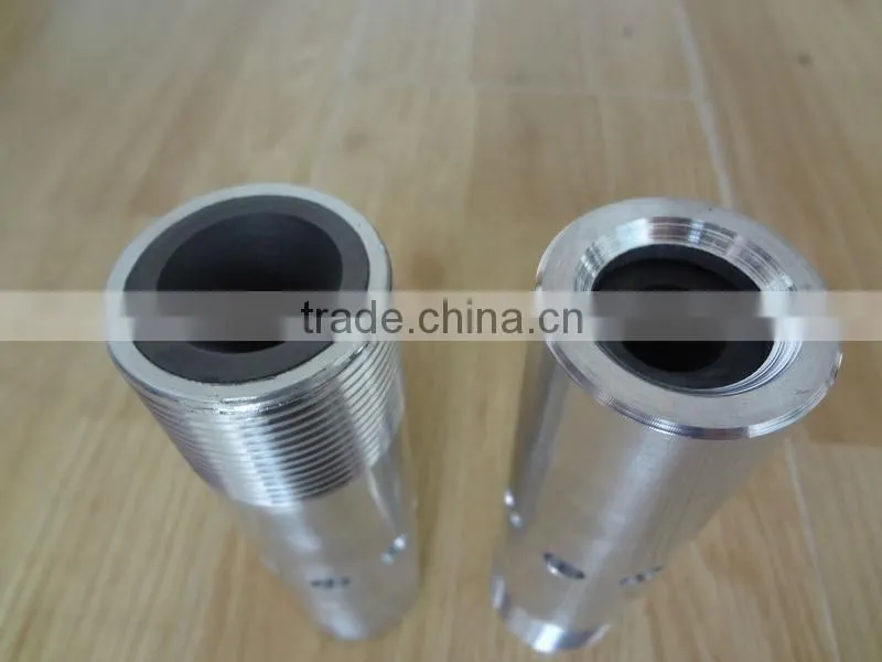 Double venturi boron carbide nozzle fine thread