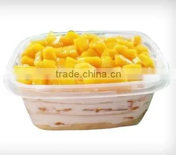 most hot-sale food service big size PP cake box fruit salad box wholesale