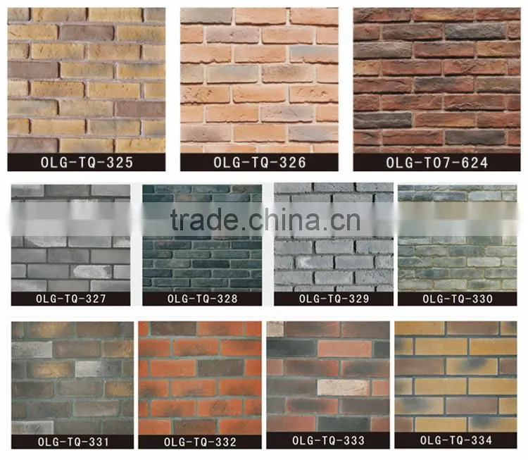 Environmental-friendly artificial thin face brick