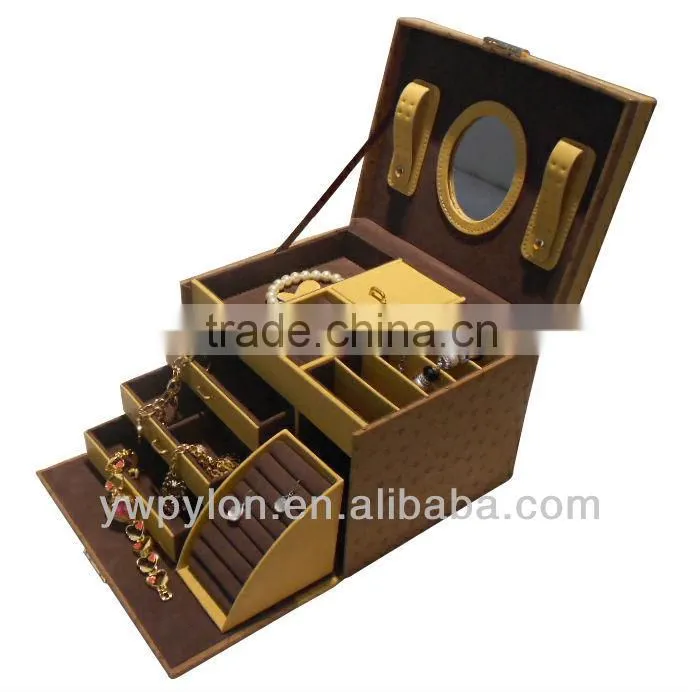 Black PU leather jewelry case